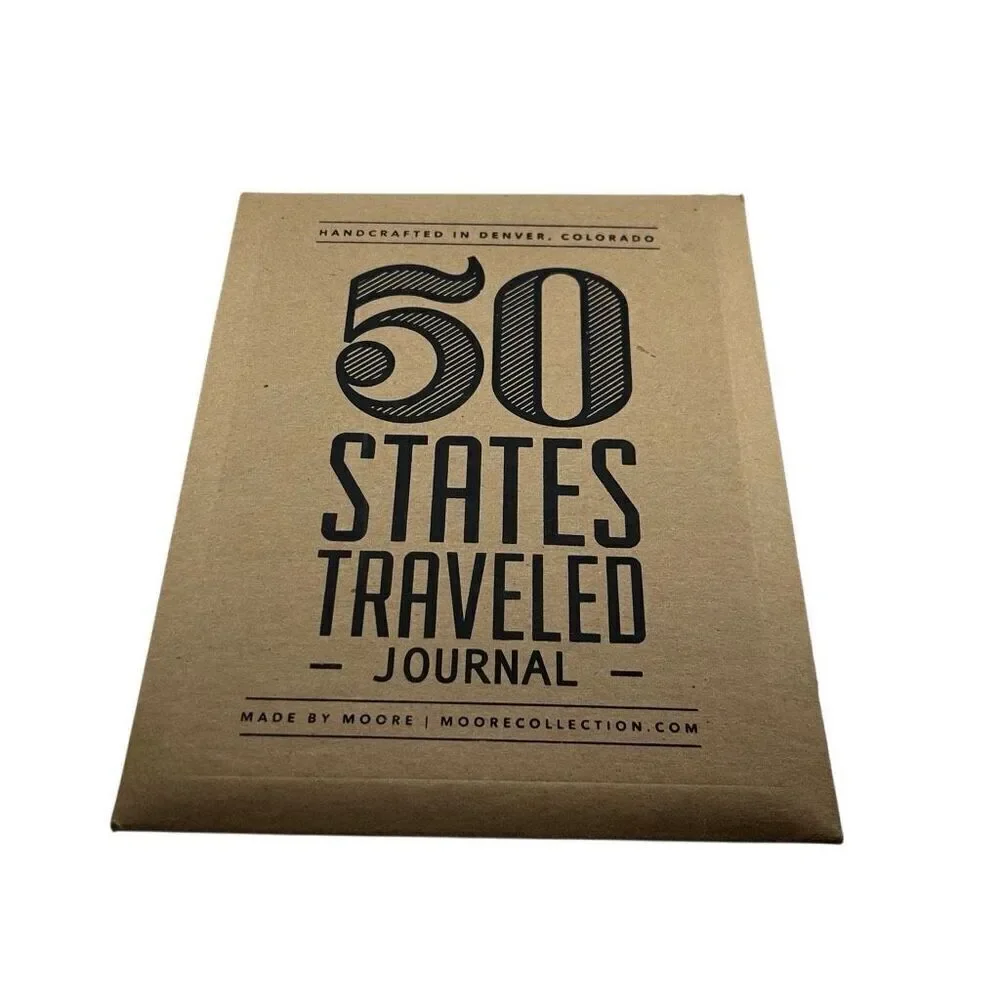 50 States Traveled Journal Made By Moore Apparel and Goods New